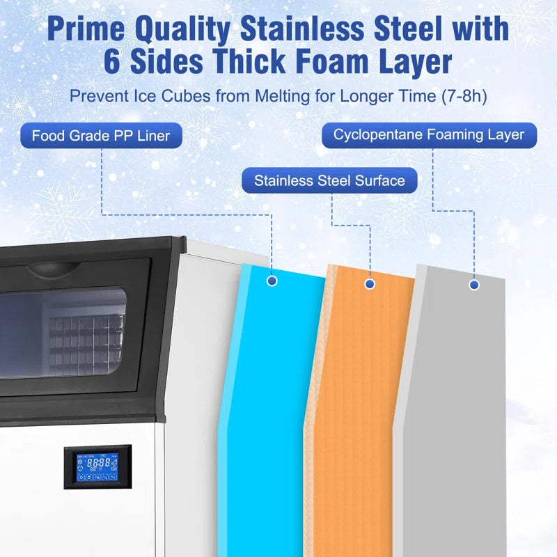 Babevy 85 lb. Daily Production Freestanding Ice Maker